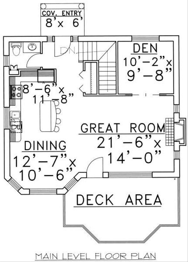 Home Plan - Traditional Floor Plan - Main Floor Plan #117-557