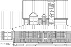 Exterior - Rear Elevation for Craftsman House Plan #137-413 - 4 bed, 3.5 bath