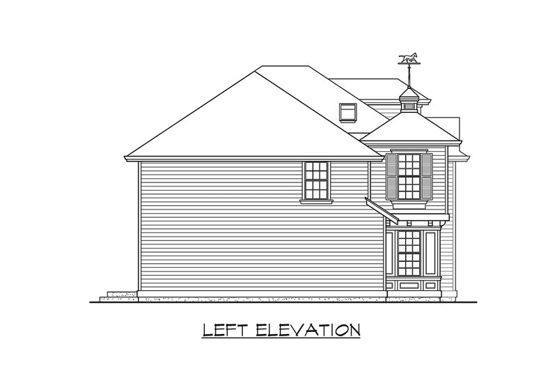House Design - Exterior - Other Elevation 1 for European House Plan #132-152 - 4 bed, 3 bath