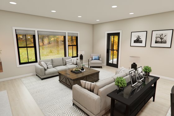 Interior - Family Room 1 for Farmhouse House Plan #51-1386 - 3 bed, 2.5 bath