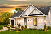 Traditional Style House Plan - 3 Beds 2 Baths 1309 Sq/Ft Plan #54-617 