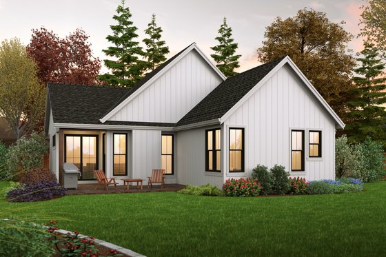 Exterior - Rear Elevation for Farmhouse House Plan #48-1031 - 3 bed, 2 bath