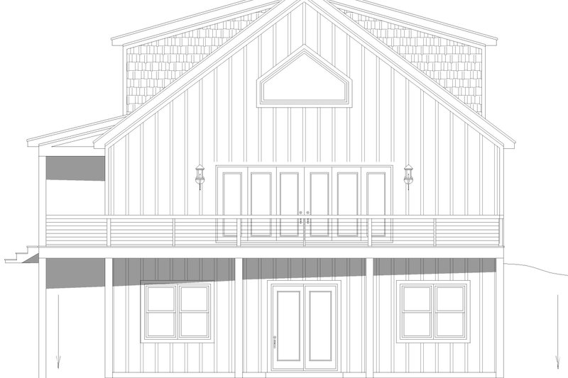 Architectural House Design - Exterior - Other Elevation 1 for Country House Plan #932-1396 - 3 bed, 2.5 bath