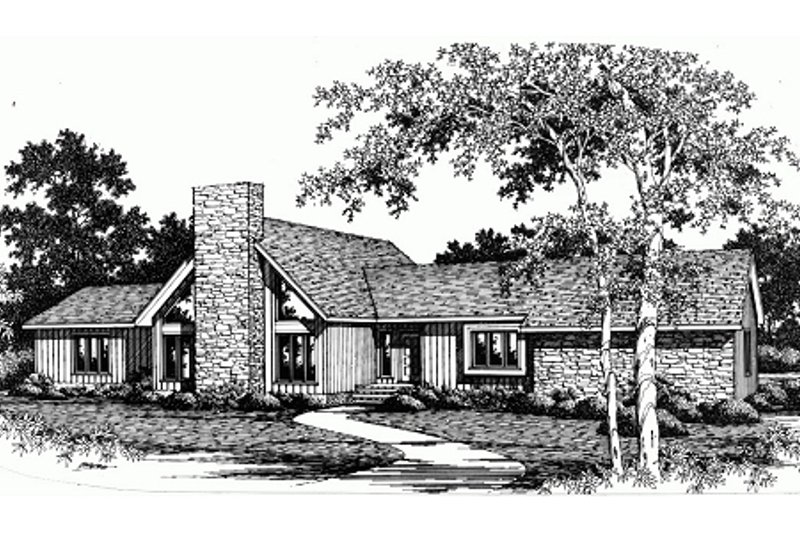 Contemporary Style House Plan - 3 Beds 2 Baths 2720 Sq/Ft Plan #10-152