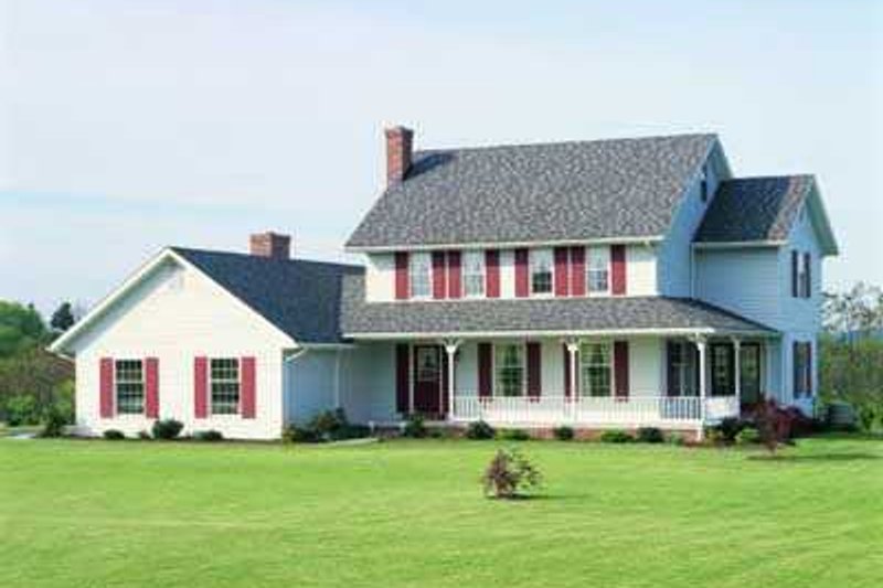 Dream House Plan - Farmhouse Exterior - Front Elevation Plan #72-144