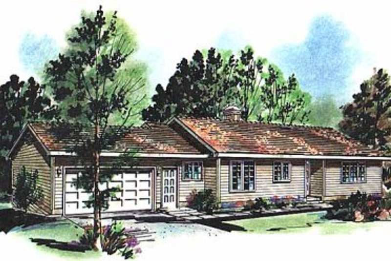 Architectural House Design - Ranch Exterior - Front Elevation Plan #18-126