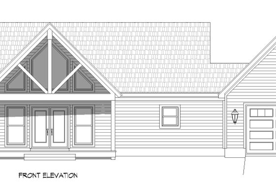 Exterior - Front Elevation 3 for Country House Plan #932-756 - 2 bed, 2 bath