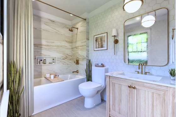 Interior - Bathroom for Cottage House Plan #54-684 - 2 bed, 2 bath