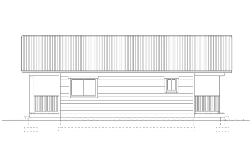 House Plan Design - Exterior - Other Elevation 3 for Cottage House Plan #126-281 - 1 bed, 1 bath