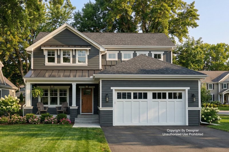 Craftsman Style House Plan - 3 Beds 3.5 Baths 2132 Sq/Ft Plan #51-1382 Exterior