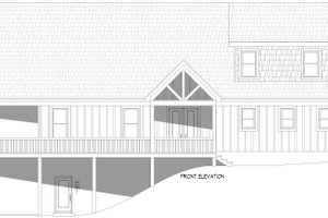 Exterior - Front Elevation 3 for Country House Plan #932-1062 - 3 bed, 2.5 bath