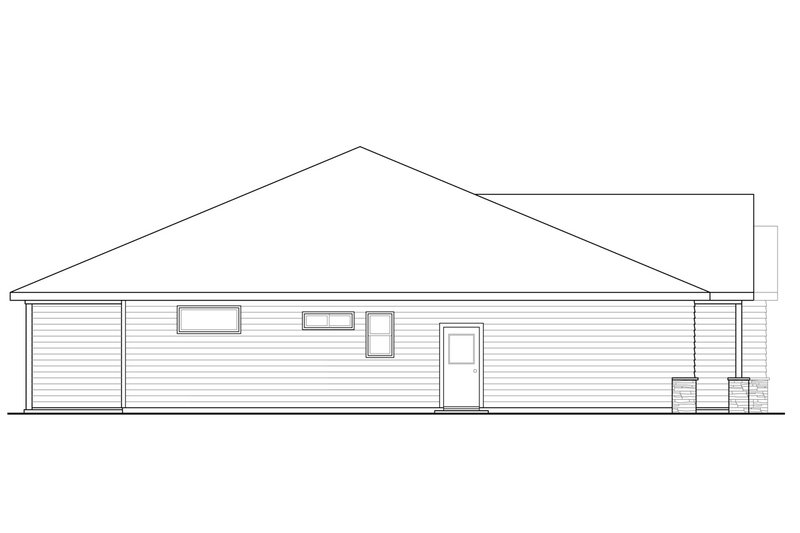 Architectural House Design - Exterior - Other Elevation for Cottage House Plan #124-1058 - 3 bed, 2 bath