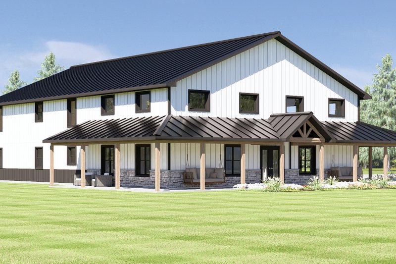 Architectural House Design - Exterior - Other Elevation 1 for Barndominium House Plan #1064-373 - 4 bed, 3.5 bath
