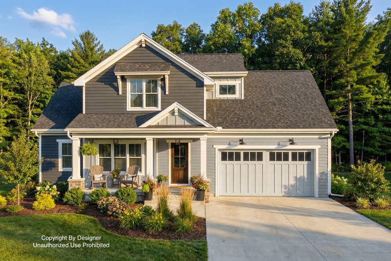 Craftsman Style House Plan - 4 Beds 3.5 Baths 2528 Sq/Ft Plan #51-1362 Exterior