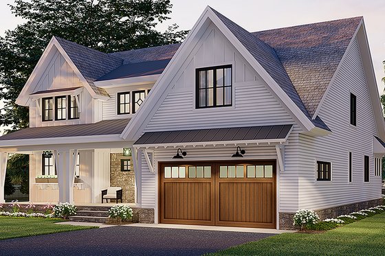 Exterior - Front Elevation 4 for Farmhouse House Plan #51-1168 - 4 bed, 3.5 bath