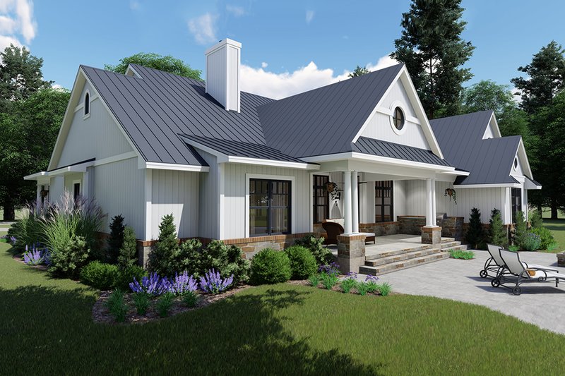Home Plan - Exterior - Rear Elevation for Farmhouse House Plan #120-257 - 3 bed, 2.5 bath