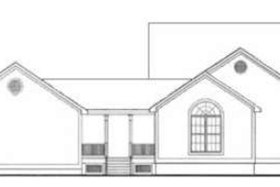 Exterior - Rear Elevation for Country House Plan #406-164 - 3 bed, 2.5 bath