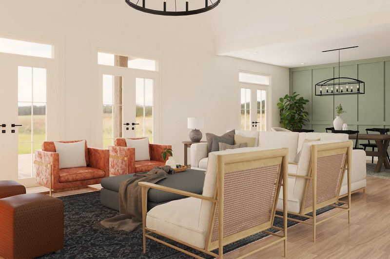 Architectural House Design - Interior - Family Room 2 for Farmhouse House Plan #119-445 - 3 bed, 2.5 bath
