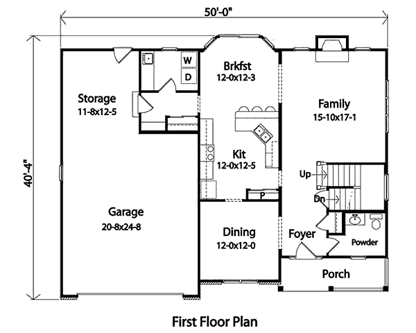 Architectural House Design - Traditional Floor Plan - Main Floor Plan #22-539