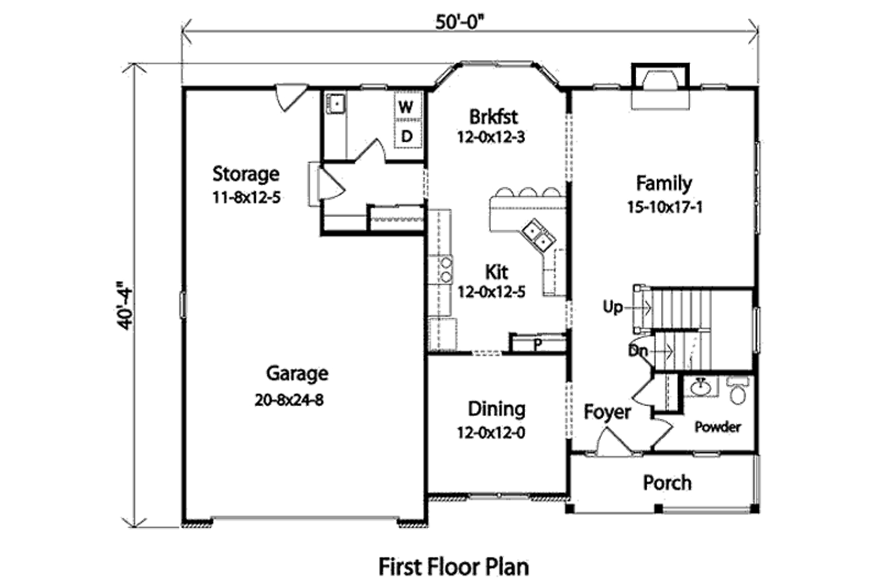 Dream House Plan - Floor Plan - Main Floor for Traditional House Plan #22-539 - 4 bed, 3.5 bath