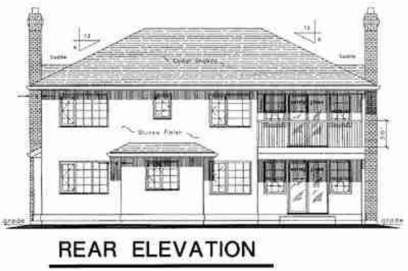 House Plan Design - Exterior - Rear Elevation for Traditional House Plan #18-9046 - 4 bed, 2.5 bath