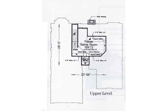 Floor Plan - Upper Floor for Colonial House Plan #310-763 - 3 bed, 2 bath