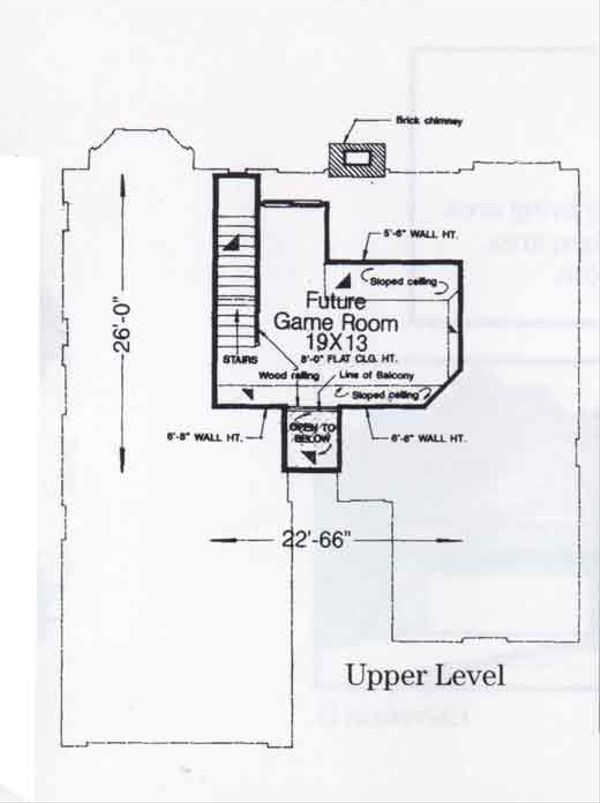 Colonial Floor Plan - Upper Floor Plan #310-763