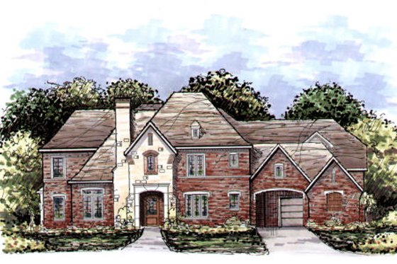 European Exterior - Front Elevation Plan #141-337