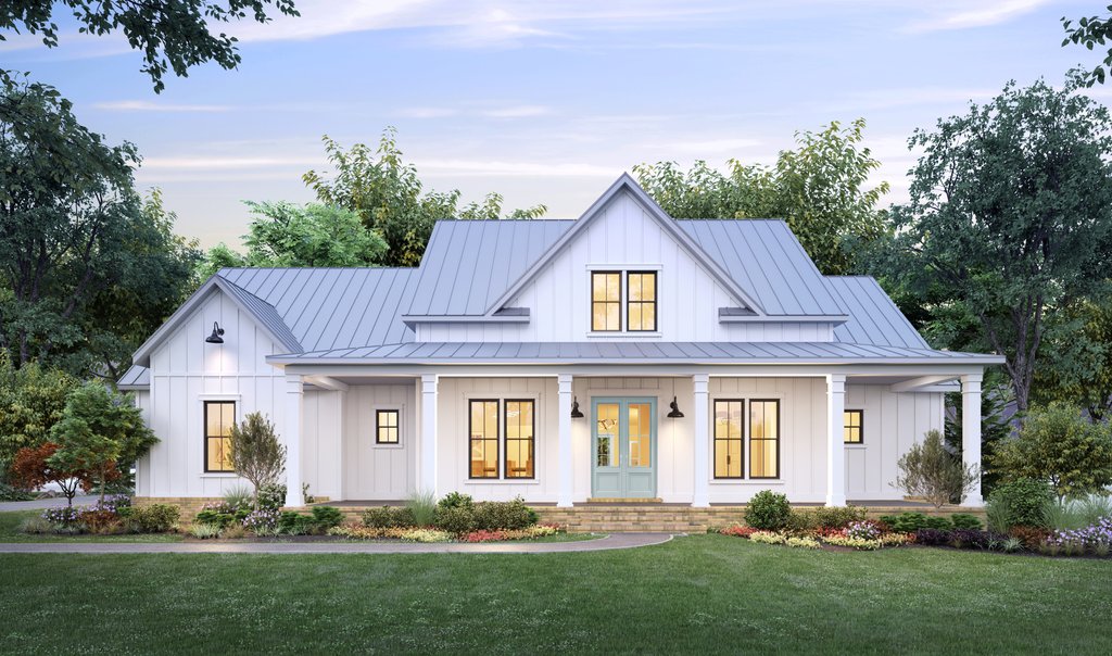 Farmhouse Style House Plan - 4 Beds 3 Baths 2716 Sq/Ft Plan #1074-30