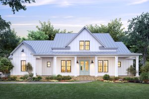 Dream House Plan - Farmhouse Exterior - Front Elevation Plan #1074-30