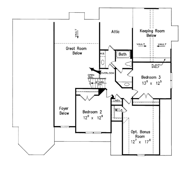 House Plan Design - Mediterranean Floor Plan - Upper Floor Plan #927-212