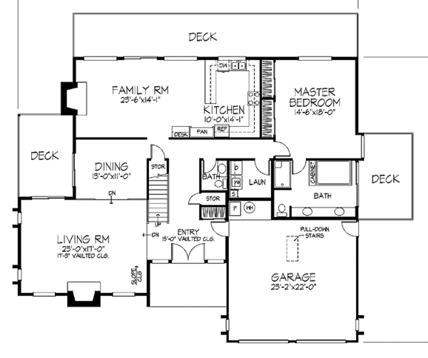 House Plan Design - Contemporary Floor Plan - Main Floor Plan #320-1285