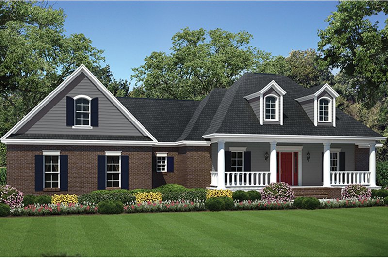 Home Plan - Exterior - Front Elevation 3 for Ranch House Plan #21-437 - 3 bed, 2 bath