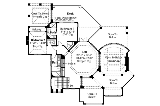 Floor Plan - Upper Floor for Mediterranean House Plan #930-317 - 4 bed, 5 bath