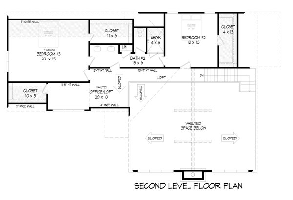 Traditional Floor Plan - Upper Floor Plan #932-426