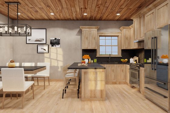 Interior - Kitchen 1 for Cabin House Plan #923-388 - 2 bed, 2 bath