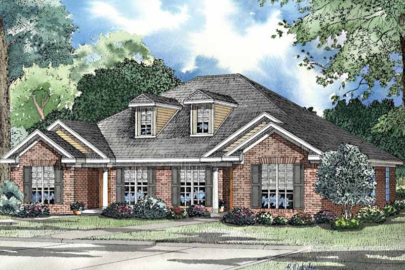 House Plan Design - Exterior - Front Elevation 3 for Colonial House Plan #17-3161 - 4 bed, 4 bath