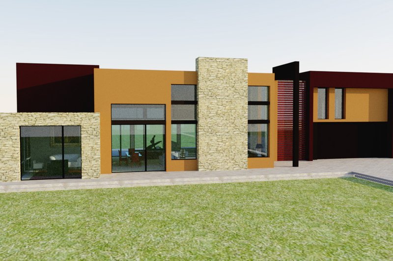 Architectural House Design - Modern Exterior - Front Elevation Plan #542-1