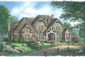 Country Exterior - Front Elevation Plan #929-850