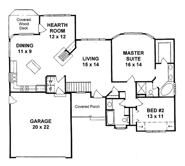 House Design - Traditional Floor Plan - Main Floor Plan #58-226