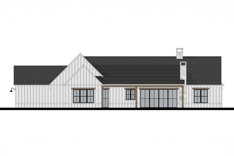 House Design - Exterior - Rear Elevation for Farmhouse House Plan #1103-3 - 4 bed, 3 bath