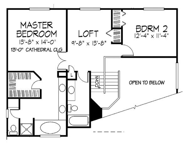 Architectural House Design - Country Floor Plan - Upper Floor Plan #320-728