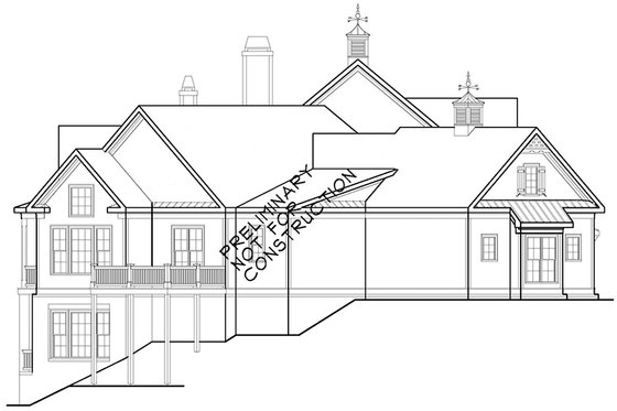 Exterior - Other Elevation 1 for European House Plan #927-966 - 4 bed, 4.5 bath