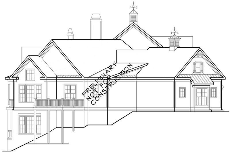 Architectural House Design - Exterior - Other Elevation 1 for European House Plan #927-966 - 4 bed, 4.5 bath