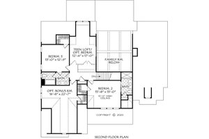 Floor Plan - Upper Floor for Farmhouse House Plan #927-1011 - 4 bed, 4 bath