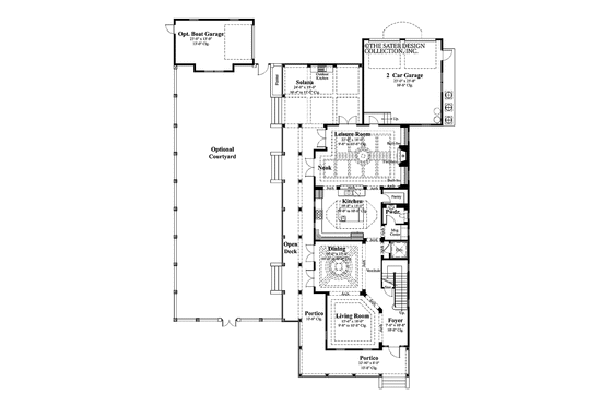 Floor Plan - Main Floor for Southern House Plan #930-402 - 3 bed, 4 bath