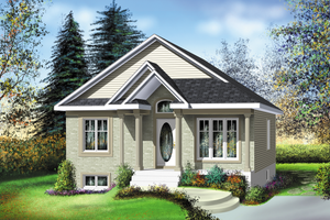 Cottage Exterior - Front Elevation Plan #25-161
