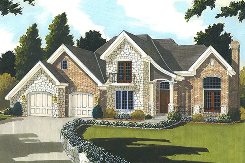 Dream House Plan - Exterior - Front Elevation 3 for European House Plan #46-849 - 4 bed, 2.5 bath
