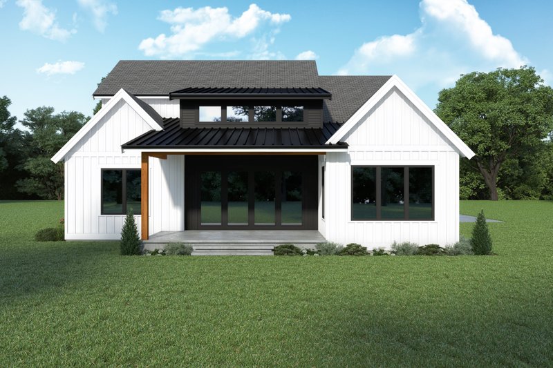 Dream House Plan - Exterior - Rear Elevation for Farmhouse House Plan #1070-168 - 4 bed, 2 bath