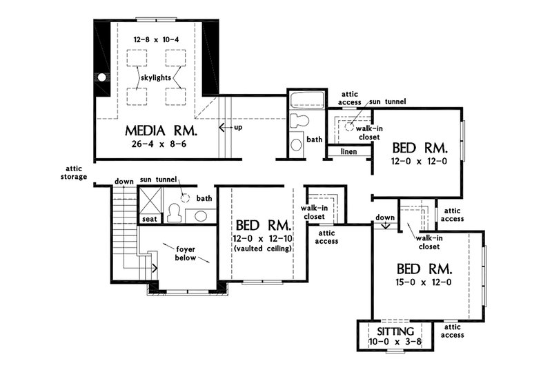 Home Plan - Floor Plan - Upper Floor for Traditional House Plan #929-1101 - 5 bed, 4.5 bath